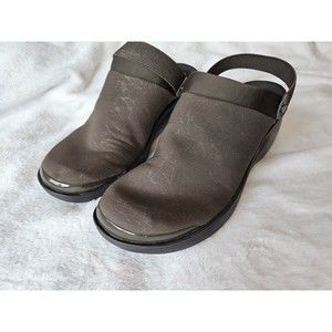 EUC Bzees Dancer Women's Brown Slip On Clogs Slided Shoes Size 12